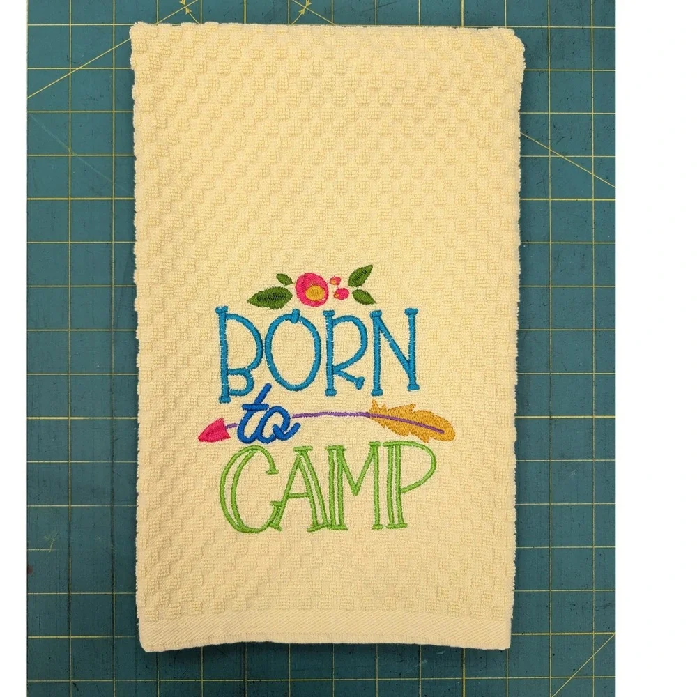 Born to Camp Kitchen Bath Bar Hand Towel